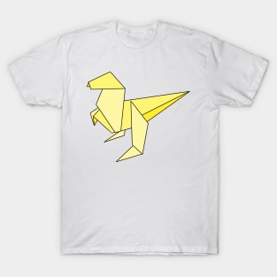 Yellow origami dinosaur T-Shirt